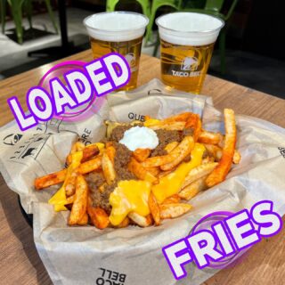 ローデッドポテトとビール！この組合せで盛り上がらないわけがないのです！

Share the fun with Loaded Fries and beer!

※ウイルス感染予防対策に十分ご留意ください

#TACOBELL
#TACOTUESDAY
#タコベル
#タコチューズデー
#タコス